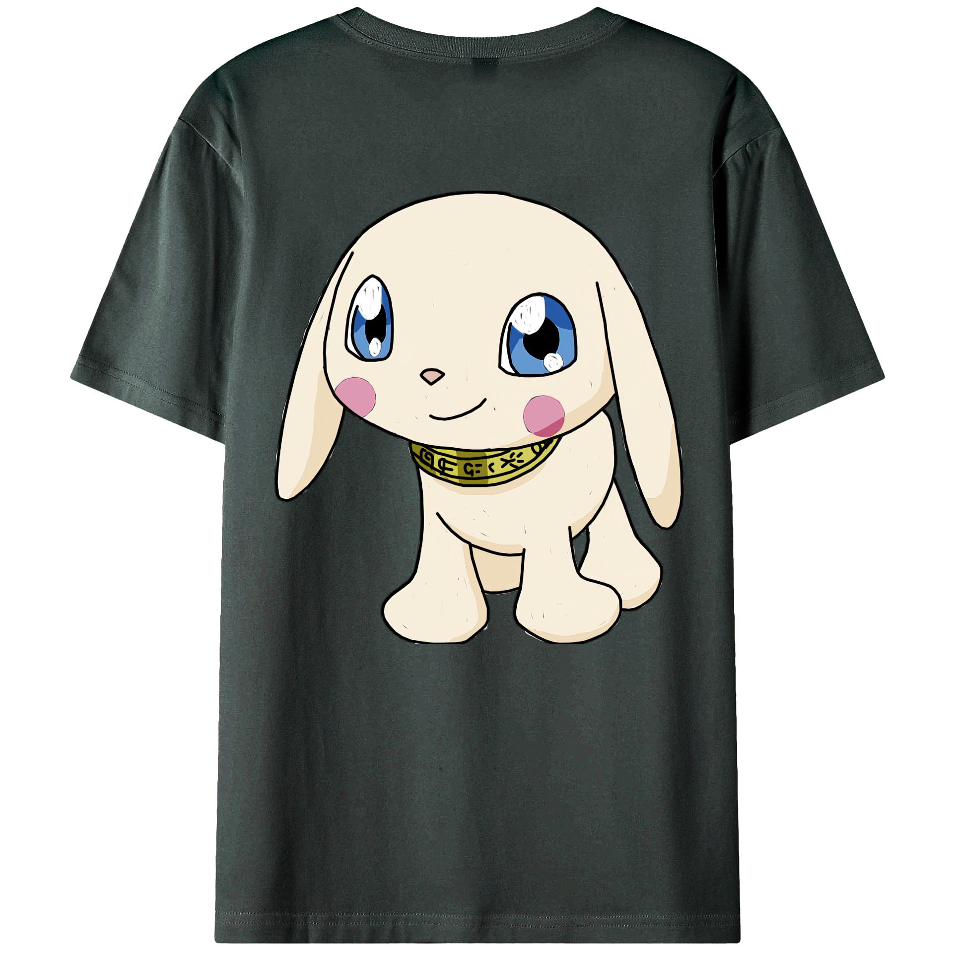 （画像用） Digimon デジタルモンスター/デジモン 綿100％ メンズ半袖Tシャツ（バックプリント） 通気性